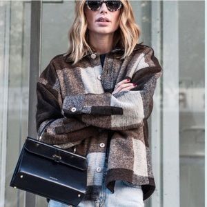 Anine Bing Bobbi Flannel Jacket Espresso XS
